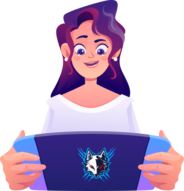 Girl holding controller